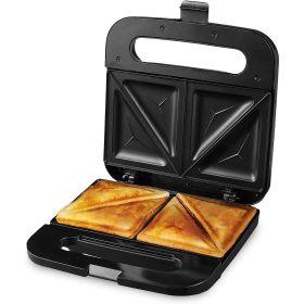 OVENTE Electric Sandwich Maker, Non-Stick Plates, Indicator Lights, Cool Touch Handle, Cooking Breakfast, Grilled Cheese, Tuna Melts and Snacks