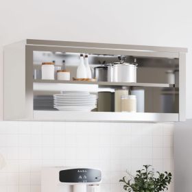 Kitchen Wall Cabinet with Shelf Stainless Steel